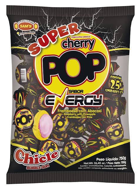SAMS PIRULITO CHICLE SUPER POP ENERGY PCT 25UN